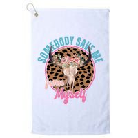 Somebody Save Me From Myself Country Music Retro Golf Towel