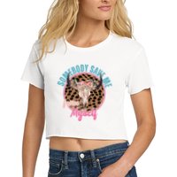 Somebody Save Me From Myself Country Music Retro Women's Crop Top Tee