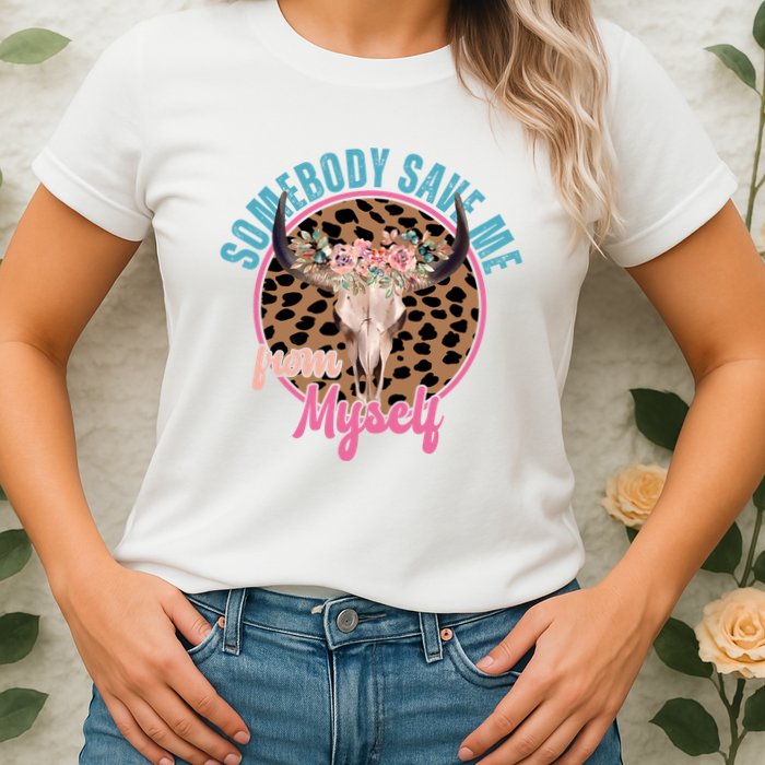 Somebody Save Me From Myself Country Music Retro Womens T-Shirt