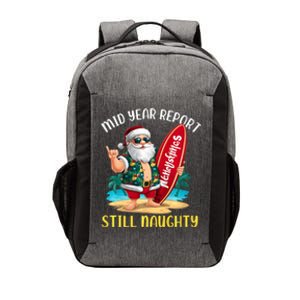 Santa Surfer Mid Year Report Still Naughty Christmas In July Vector Backpack