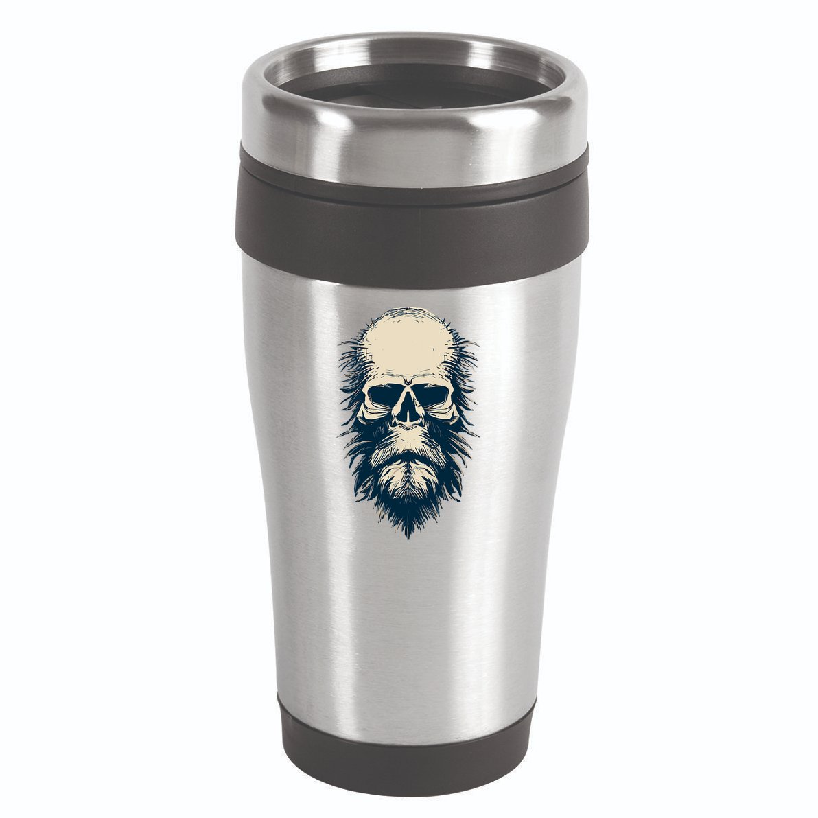 Sasquatch Skull Minimalist Bigfoot Horror Skull 16oz Travel Tumbler