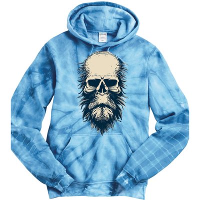 Sasquatch Skull Minimalist Bigfoot Horror Skull Tie Dye Hoodie