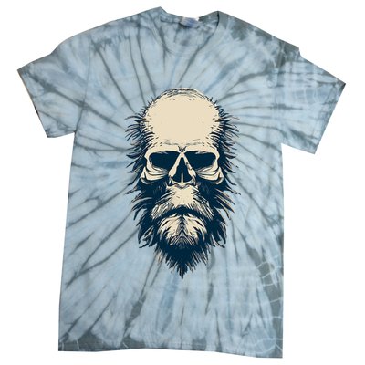 Sasquatch Skull Minimalist Bigfoot Horror Skull Tie-Dye T-Shirt