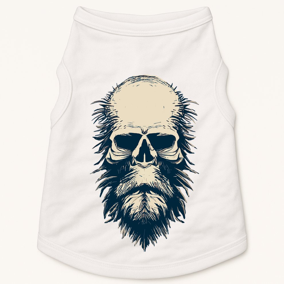 Sasquatch Skull Minimalist Bigfoot Horror Skull Doggie Tank