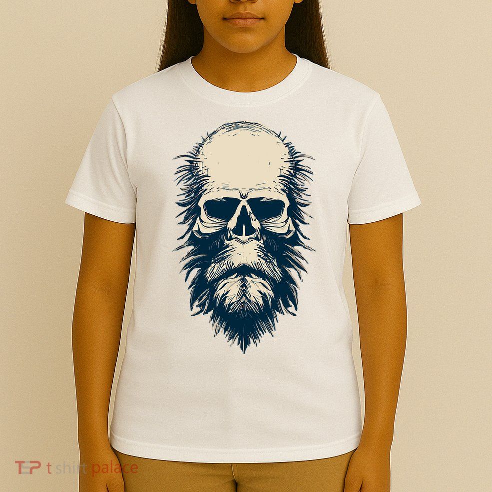 Sasquatch Skull Minimalist Bigfoot Horror Skull T-Shirt