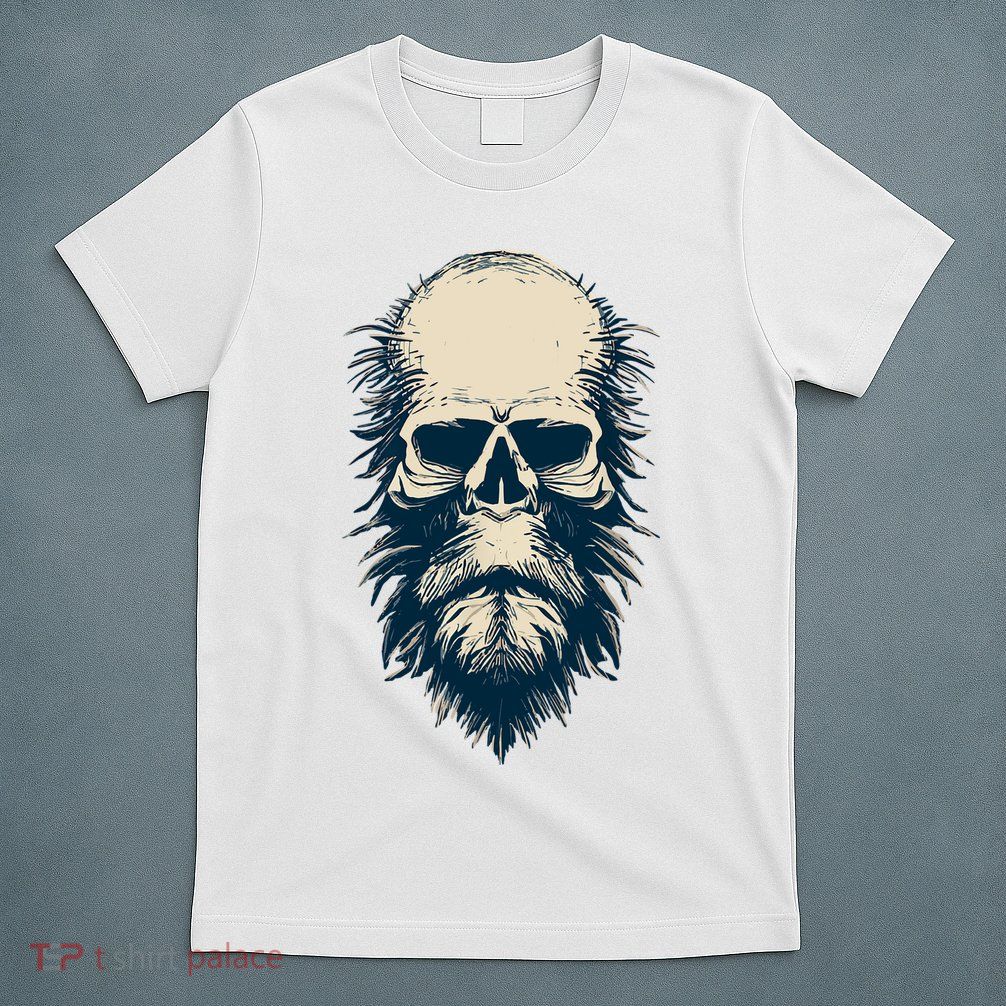 Sasquatch Skull Minimalist Bigfoot Horror Skull T-Shirt