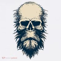 Sasquatch Skull Minimalist Bigfoot Horror Skull T-Shirt