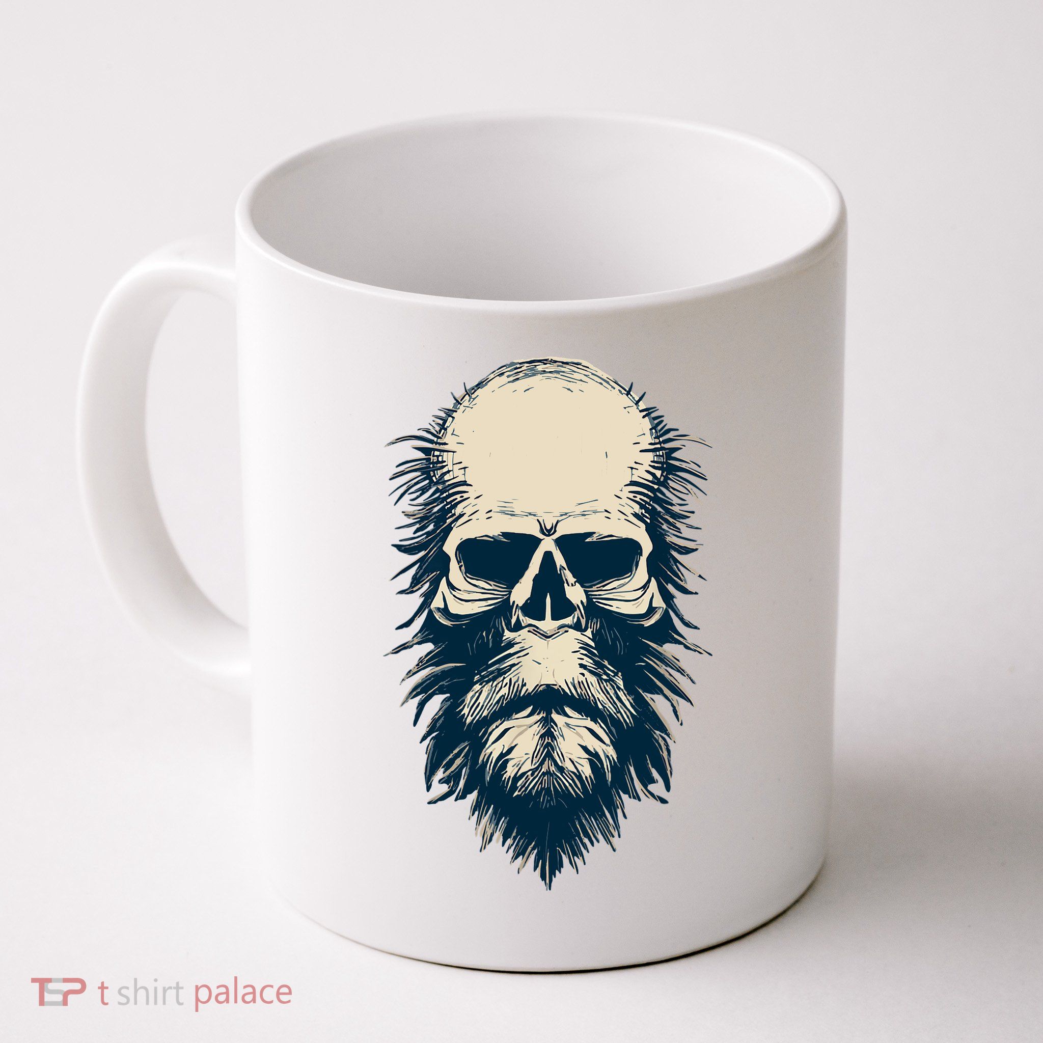 Sasquatch Skull Minimalist Bigfoot Horror Skull Mug