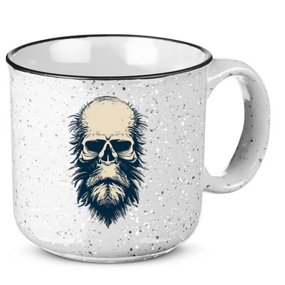 Sasquatch Skull Minimalist Bigfoot Horror Skull 15oz Campfire Ceramic Mug