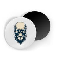 Sasquatch Skull Minimalist Bigfoot Horror Skull Magnet
