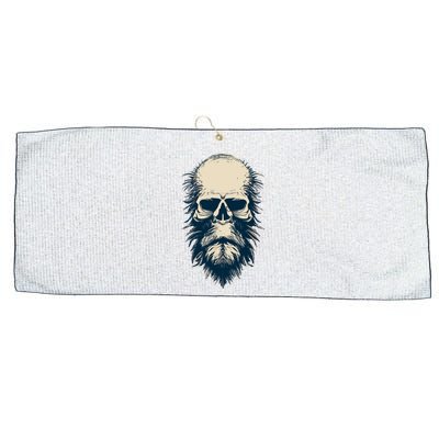 Sasquatch Skull Minimalist Bigfoot Horror Skull Large Microfiber Waffle Golf Towel
