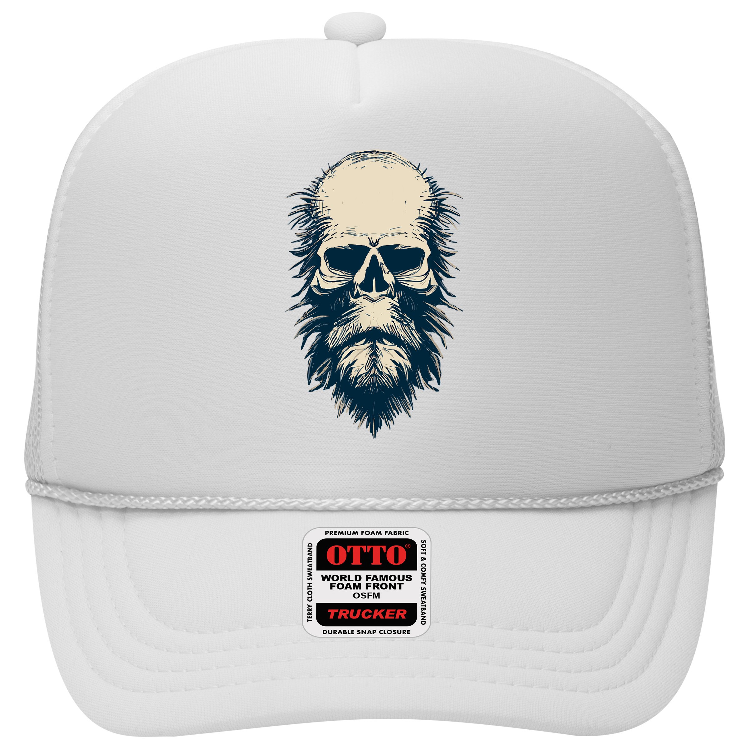 Sasquatch Skull Minimalist Bigfoot Horror Skull Hat