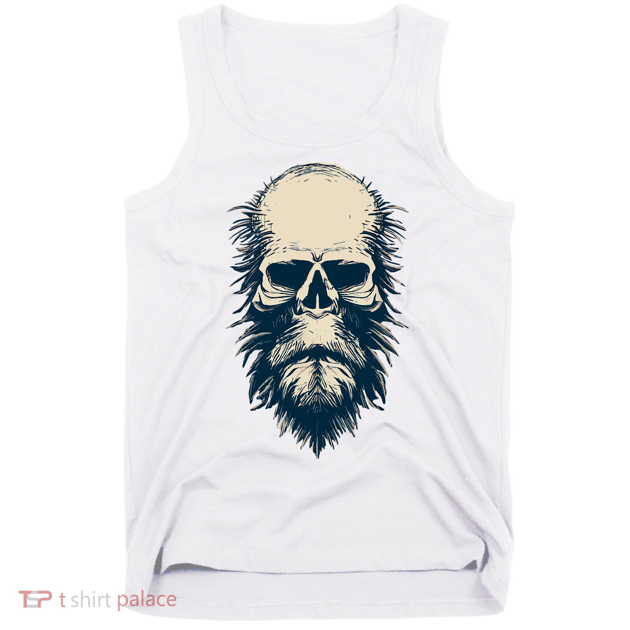 Sasquatch Skull Minimalist Bigfoot Horror Skull Tank Top
