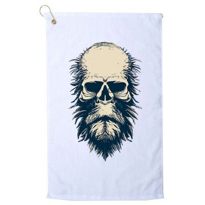 Sasquatch Skull Minimalist Bigfoot Horror Skull Golf Towel