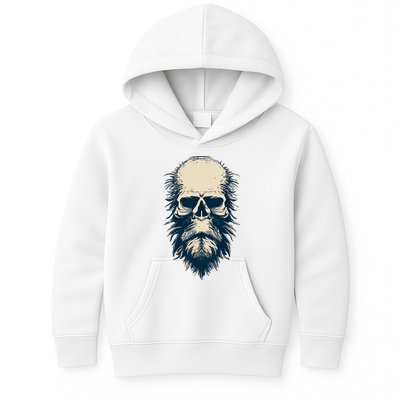 Sasquatch Skull Minimalist Bigfoot Horror Skull Kids Hoodie