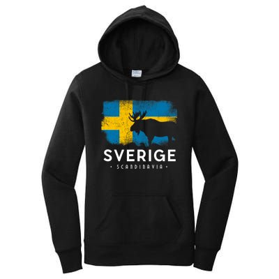 Sverige Scandinavia Midsommar Swedish Flag Sweden Women's Pullover Hoodie