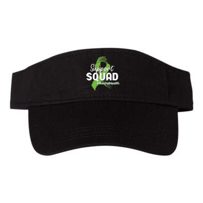 Support Squad Mental Health Awareness Lime Green Ribbon Valucap Bio-Washed Visor