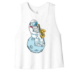 Saxophone Shirts Men Women Saxophonist Gifts Jazz Music Women's Racerback Cropped Tank