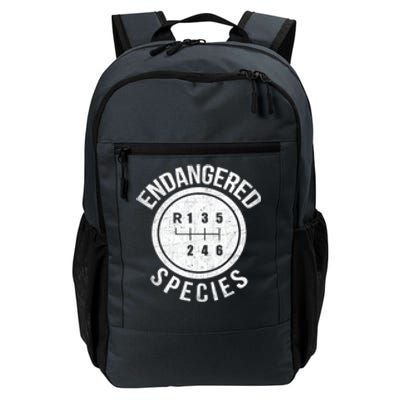 Stick Shift Manual Endangered Species Funny Car Racing Daily Commute Backpack