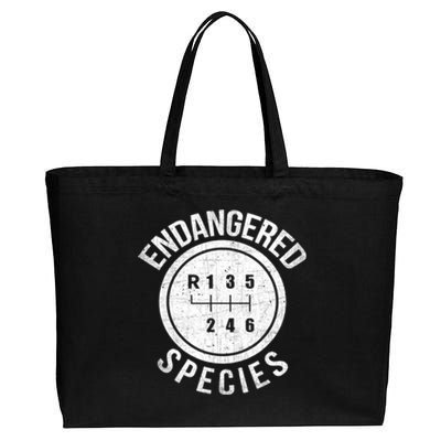 Stick Shift Manual Endangered Species Funny Car Racing Cotton Canvas Jumbo Tote