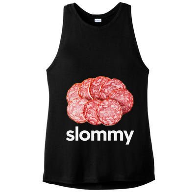 Slommy Salami Meme Oddly Specific Funny Memes Internet Memes Ladies PosiCharge Tri-Blend Wicking Tank
