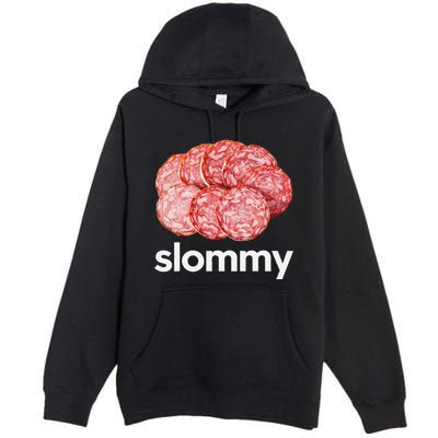 Slommy Salami Meme Oddly Specific Funny Memes Internet Memes Premium Pullover Hoodie