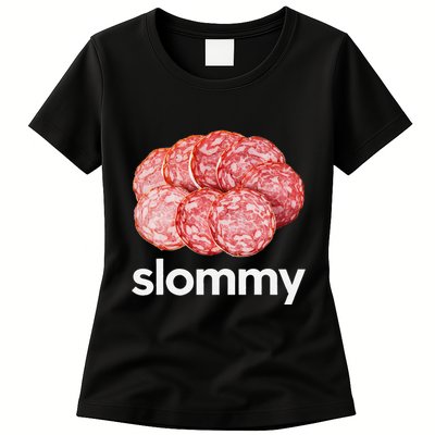 Slommy Salami Meme Oddly Specific Funny Memes Internet Memes Womens T-Shirt