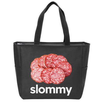 Slommy Salami Meme Oddly Specific Funny Memes Internet Memes Zip Tote Bag