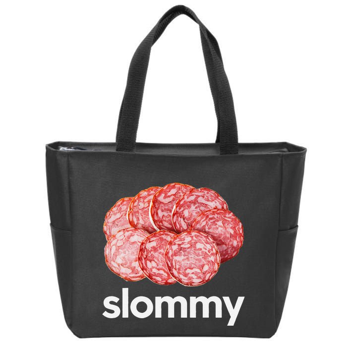 Slommy Salami Meme Oddly Specific Funny Memes Internet Memes Zip Tote Bag