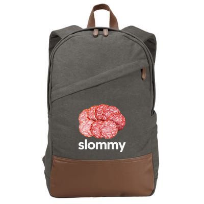 Slommy Salami Meme Oddly Specific Funny Memes Internet Memes Cotton Canvas Backpack