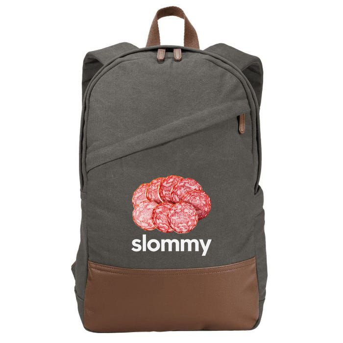 Slommy Salami Meme Oddly Specific Funny Memes Internet Memes Cotton Canvas Backpack