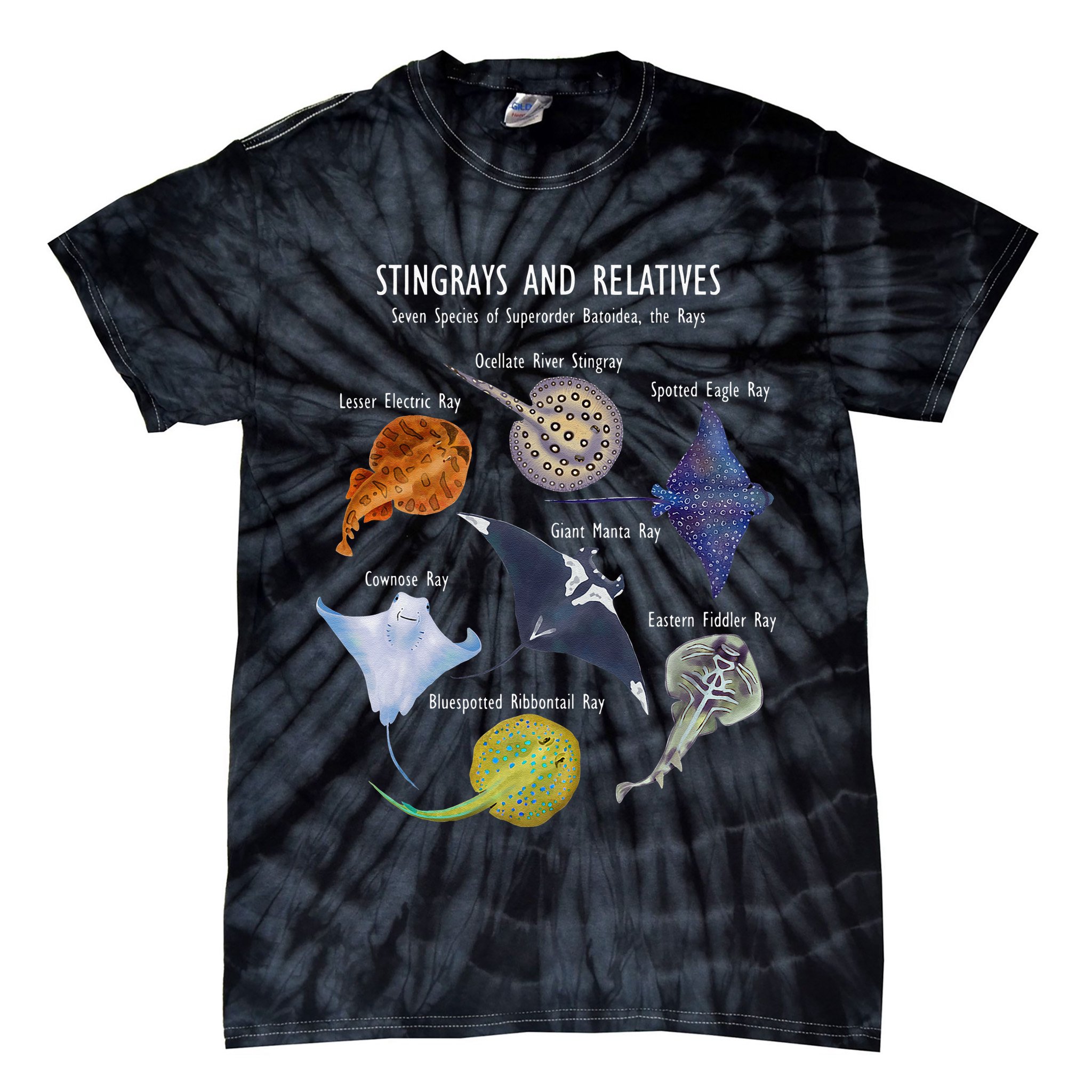 Stingray Species Manta Ray River Stingray And More Tie-Dye T-Shirt