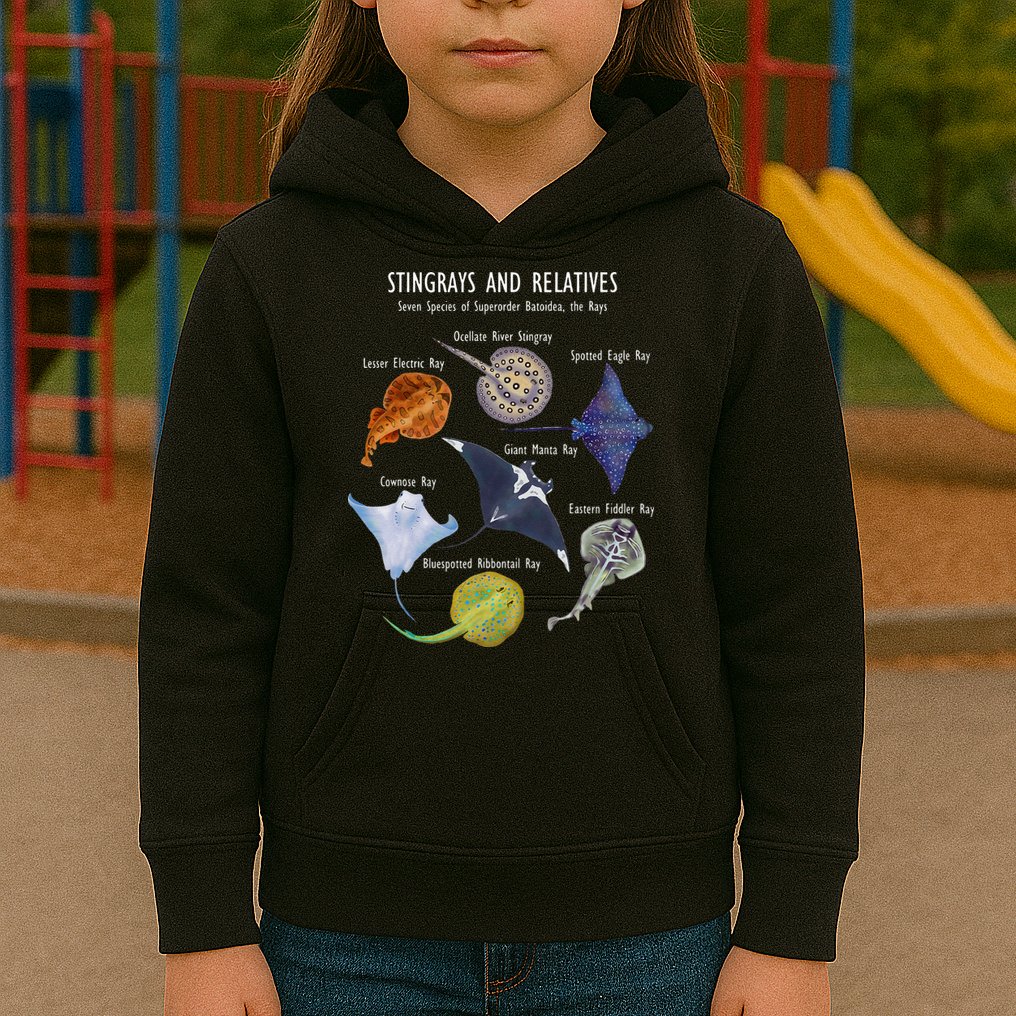 Stingray Species Manta Ray River Stingray And More Kids Hoodie