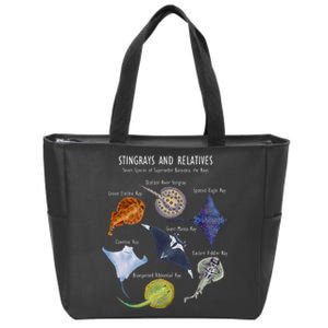 Stingray Species Manta Ray River Stingray And More Zip Tote Bag