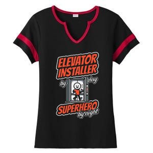 Safety Standards Mechanical Installation Elevator Installer Ladies Halftime Notch Neck Tee