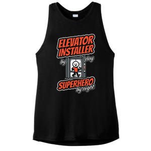 Safety Standards Mechanical Installation Elevator Installer Ladies PosiCharge Tri-Blend Wicking Tank