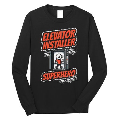 Safety Standards Mechanical Installation Elevator Installer Long Sleeve Shirt