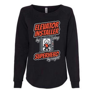 Safety Standards Mechanical Installation Elevator Installer Womens California Wash Sweatshirt