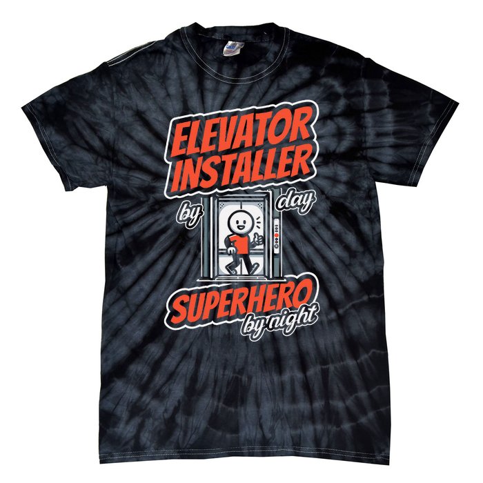 Safety Standards Mechanical Installation Elevator Installer Tie-Dye T-Shirt