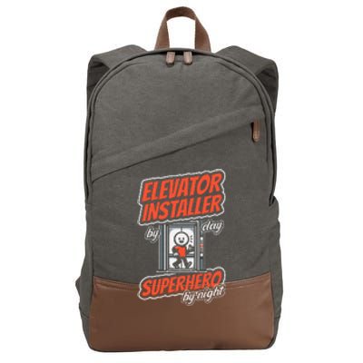 Safety Standards Mechanical Installation Elevator Installer Cotton Canvas Backpack