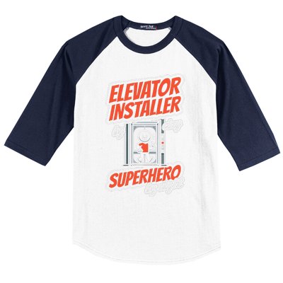 Safety Standards Mechanical Installation Elevator Installer Baseball Sleeve Shirt