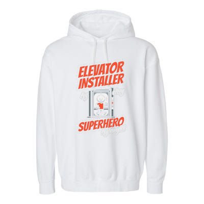 Safety Standards Mechanical Installation Elevator Installer Garment-Dyed Fleece Hoodie