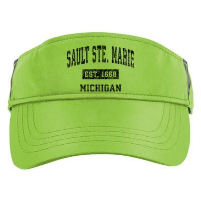 Sault Ste. Marie Michigan Mi Vintage Sports Adult Drive Performance Visor