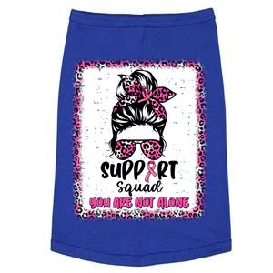 Support Squad Messy Bun Pink Warrior Breast Cancer Awareness Gift Doggie Tank