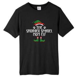 Springer Spaniel Mom Dog Elf Christmas X Mas Pajama Tall Fusion ChromaSoft Performance T-Shirt