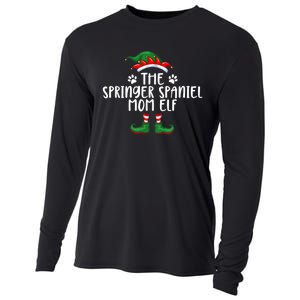 Springer Spaniel Mom Dog Elf Christmas X Mas Pajama Cooling Performance Long Sleeve Crew