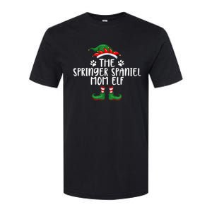 Springer Spaniel Mom Dog Elf Christmas X Mas Pajama Softstyle CVC T-Shirt