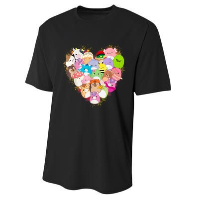 Squish Squad Mallow Heart Great Gifts Cute Performance Sprint T-Shirt