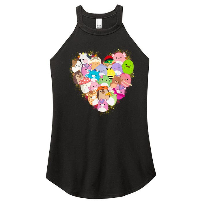 Squish Squad Mallow Heart Great Gifts Cute Women’s Perfect Tri Rocker Tank