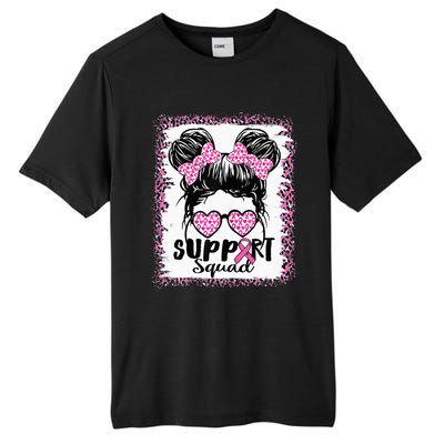 Support Squad Messy Hair Bun Pink Warrior Breast Cancer Tall Fusion ChromaSoft Performance T-Shirt